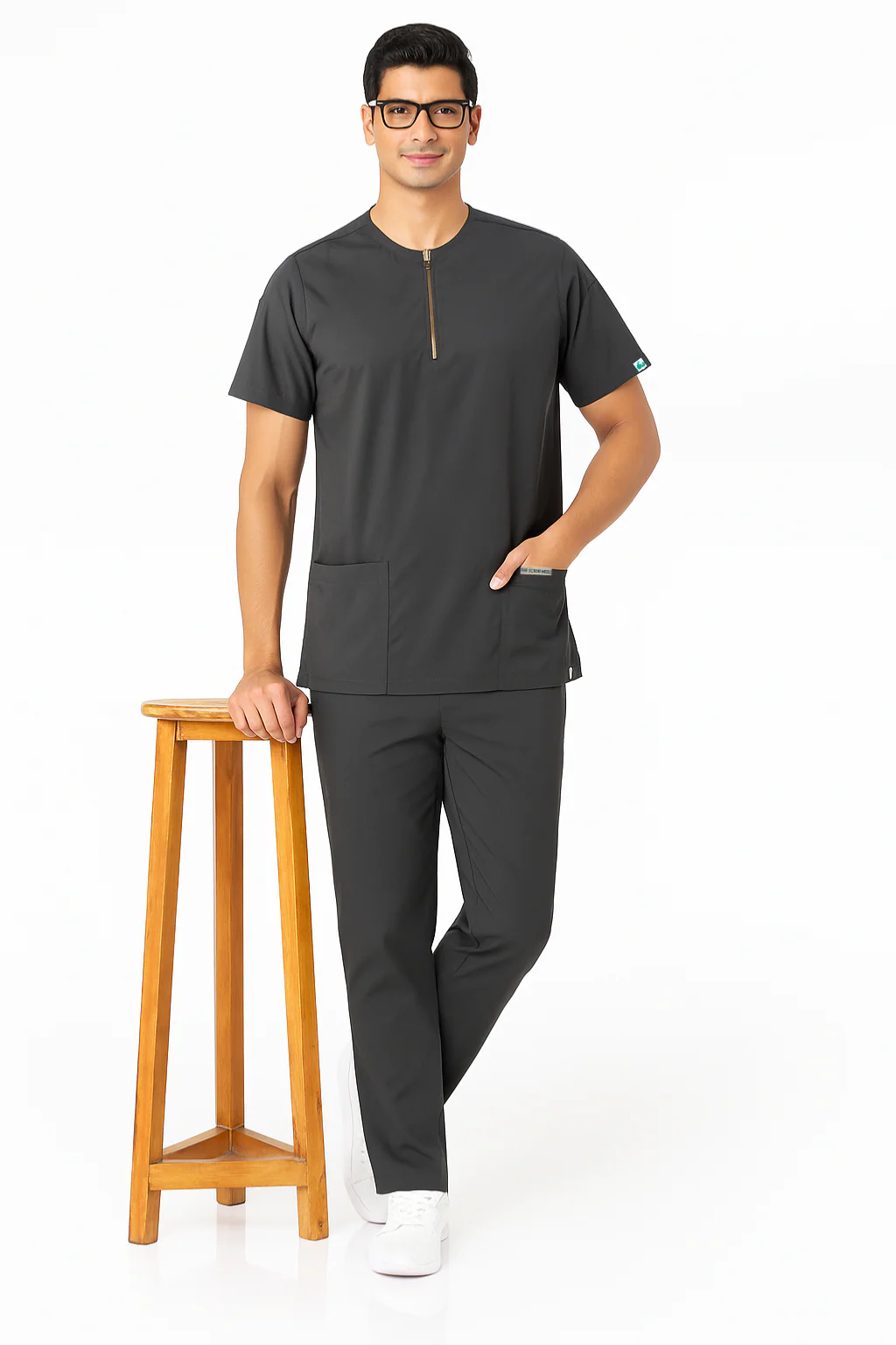 Elite Zipper Scrub Men