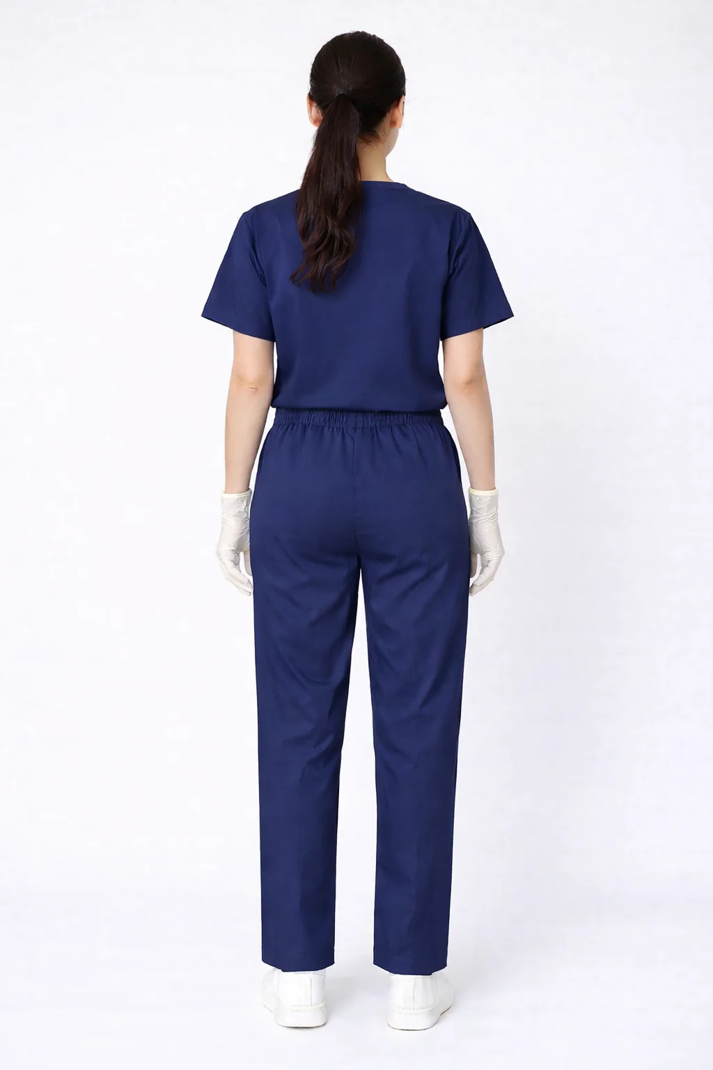 TSM ELITE 6 POCKET V NECK (NAVY BLUE) WOMEN SCRUB - Image 2